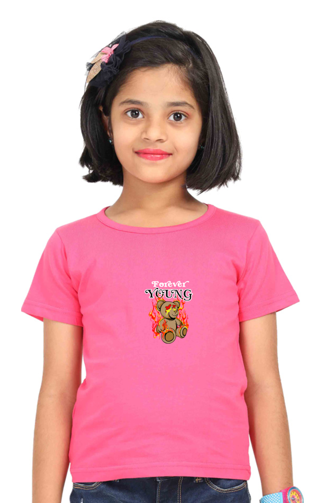 pink color cotton t shirts for kids 