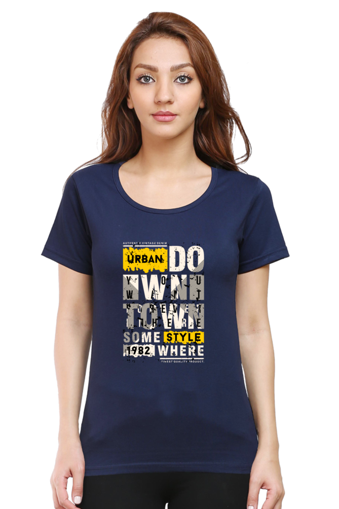 Urban Style Women’s T-shirt - Navy Blue / S