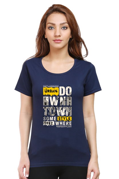 Urban Style Women’s T-shirt - Navy Blue / S