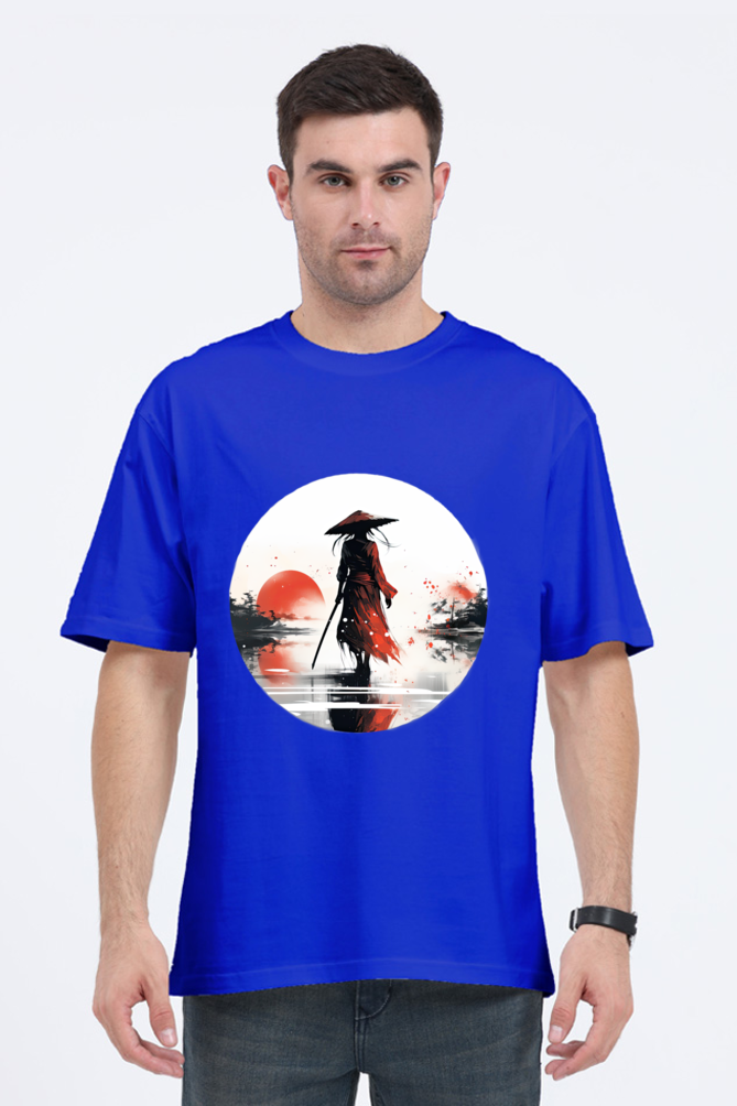 Samurai Series 5 Unisex Oversized T-shirt - Royal Blue / S