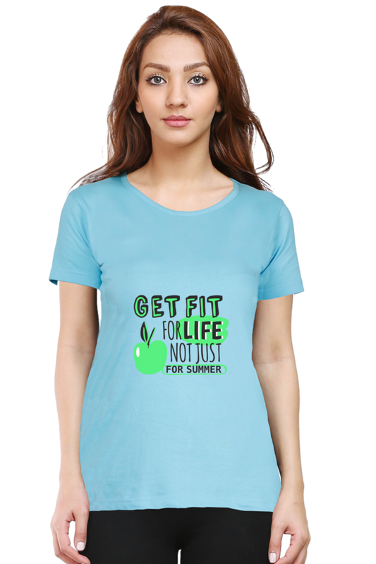 Get Fit For Life Not Just Summer Women’s T-Shirt - SkyBlue / S