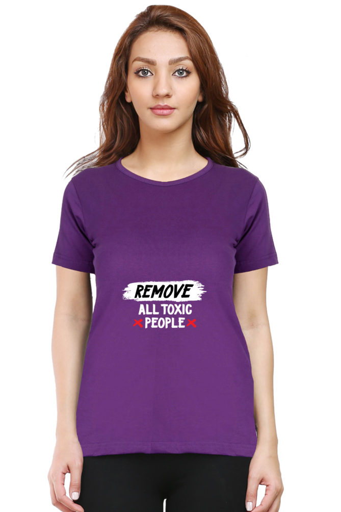 Remove All Toxic People Women’s T-shirt - Purple / S