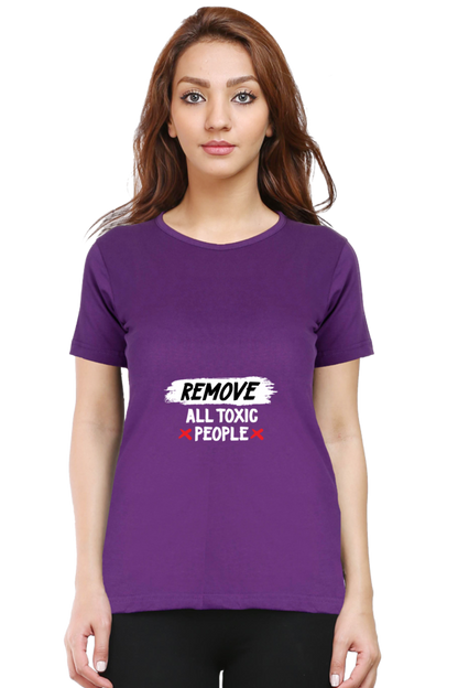 Remove All Toxic People Women’s T-shirt - Purple / S