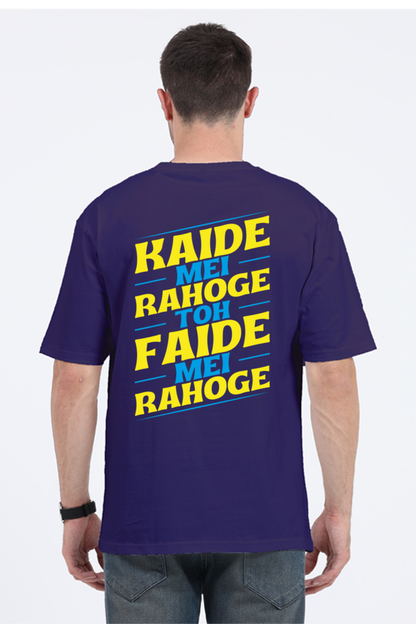 Kaide Mei Rahoge Toh Faide Mei Rahoge Unisex Oversized T-shirt - Purple / S