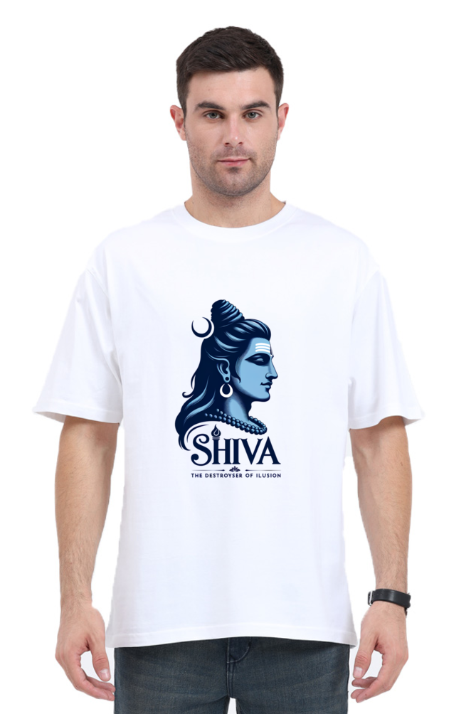 Shiva Series 28 Unisex Oversized T-shirt - White / S