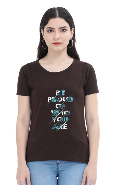 tshirt for women front print brown