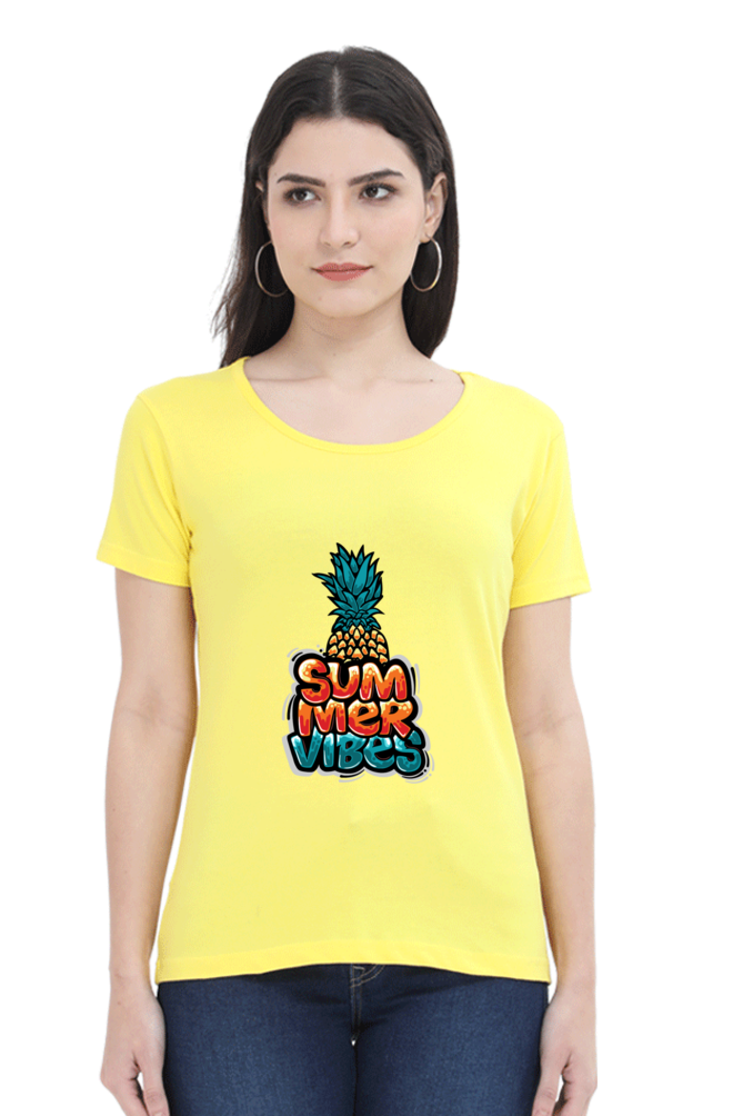 Summer Vibes Women’s T-shirt - New Yellow / XL