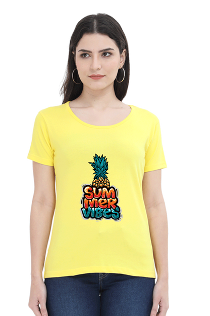 Summer Vibes Women’s T-shirt - New Yellow / XL