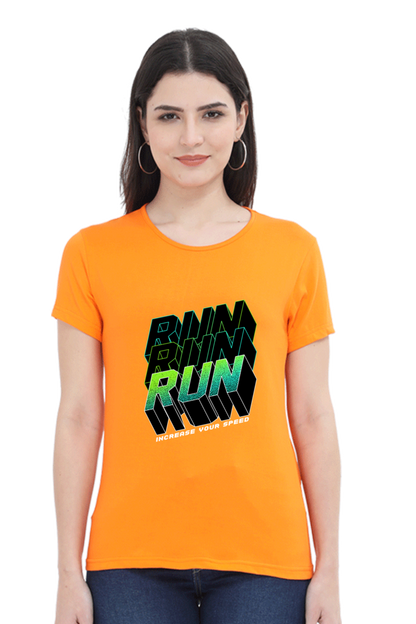 Run Run Run Women’s T-shirt - Orange / L