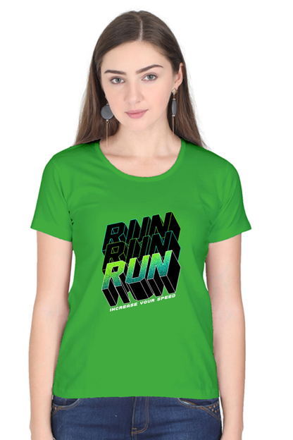 Run Run Run Women’s T-shirt - Flag Green / L