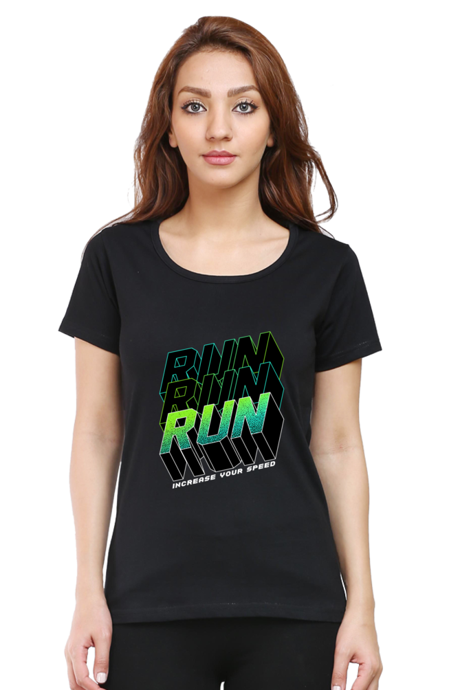 Run Run Run Women’s T-shirt - Black / S