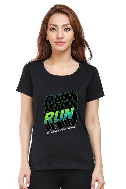 Run Run Run Women’s T-shirt - Black / S