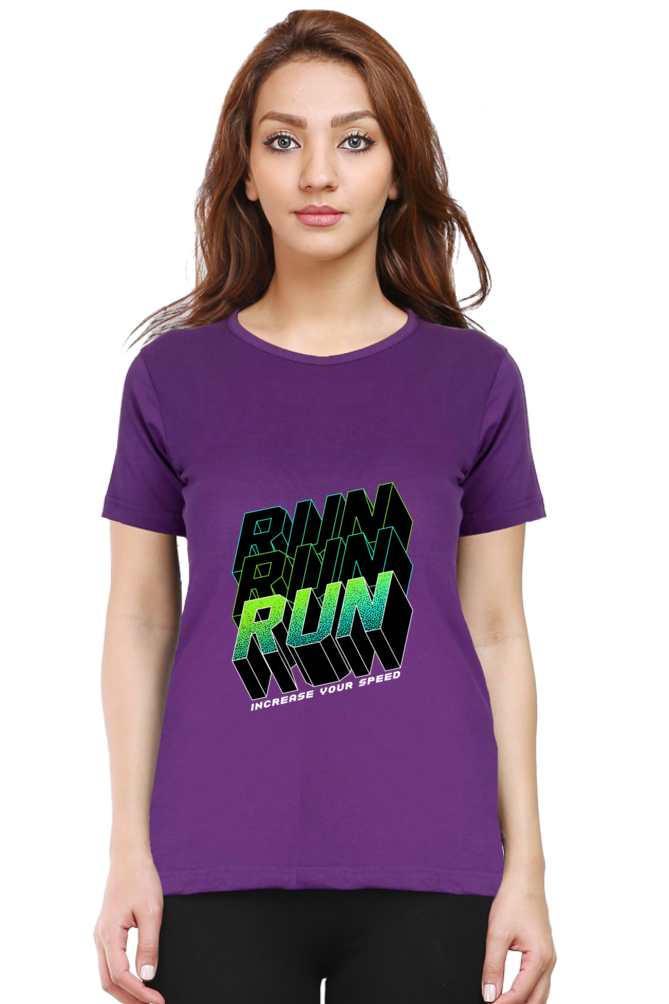 Run Run Run Women’s T-shirt - Purple / L