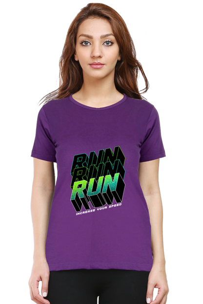 Run Run Run Women’s T-shirt - Purple / L