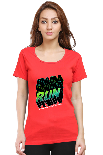 Run Run Run Women’s T-shirt - Red / L